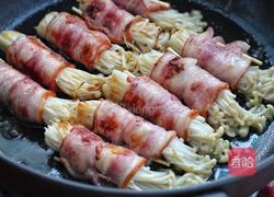 香煎培根金针菇卷的做法图解8