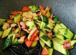 黄瓜炒肉的做法图解6