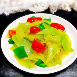 双椒炒笋片的做法[图]