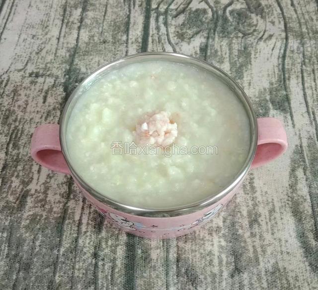 毛豆鲜虾粥 (宝宝辅食）