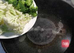 #河北菜#火腿炒双花的做法图解4