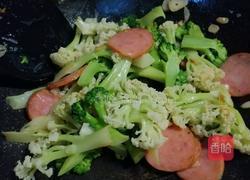 ＃河北菜＃火腿炒双花的做法图解13