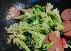 ＃河北菜＃火腿炒双花的做法图解17