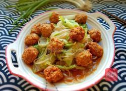 白菜丸子炖粉条的做法图解6