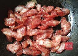 蒜苔炒腊肠的做法图解3