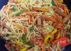 五彩炒拉面的做法图解8