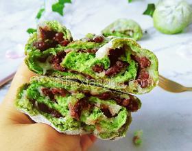 抹茶蜜豆麻薯軟歐