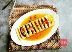 煎香菇片蒸豆腐的做法图解8