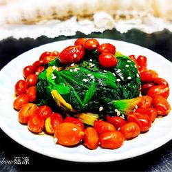 凉拌果仁菠菜的做法[图]