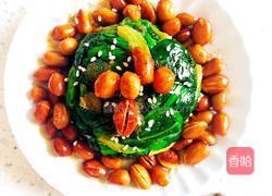 凉拌果仁菠菜的做法图解8