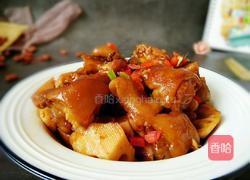 莲藕红焖猪手的做法图解12