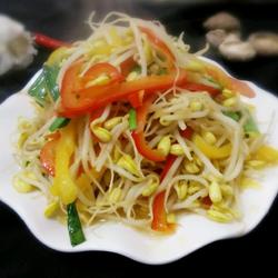 彩椒炒豆芽的做法[图]