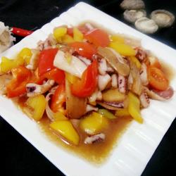 菜椒炒鱿鱼的做法[图]