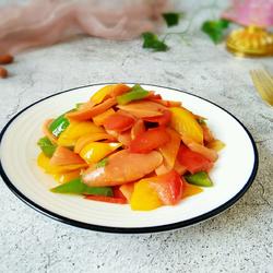 彩椒炒火腿的做法[图]
