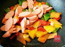 彩椒炒火腿的做法图解4