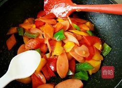彩椒炒火腿的做法图解5