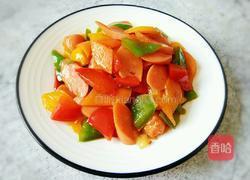 彩椒炒火腿的做法图解7