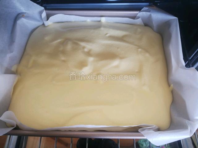 蛋糕糊倒入模具。