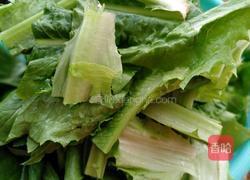豆豉油麦菜的做法图解1