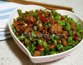 豆角碎炒肉沫