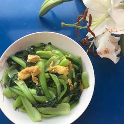 油菜炒鸡蛋的做法[图]