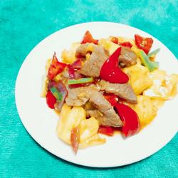 波萝炒牛肉的做法[图]