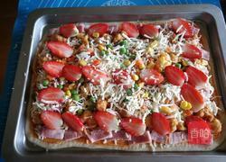 薄底鸡丁鲜果披萨的做法图解12