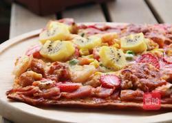 薄底鸡丁鲜果披萨的做法图解17