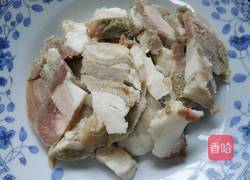 大蒜炒猪头肉的做法图解2