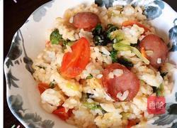 腊肠蔬菜炒饭的做法图解7