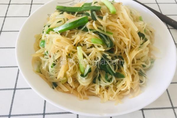 土豆丝炒韭菜