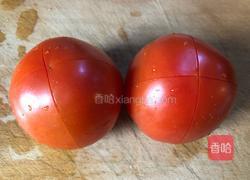 西红柿蒜苔肉丝面的做法图解1