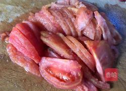 西红柿蒜苔肉丝面的做法图解3