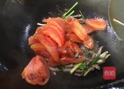 西红柿蒜苔肉丝面的做法图解9