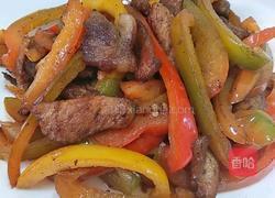 彩椒炒肉片的做法图解9
