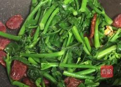 腊肠炒芥兰苗的做法图解4