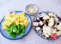 Illustration of how to make Di Sanxian (less oil version) 2