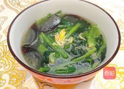 皮蛋虾皮菠菜汤的做法图解9