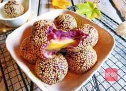 芝士紫薯麻球的做法图解12