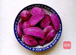 紫薯开花馒头的做法图解1