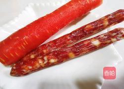 豌豆炒腊肠的做法图解3