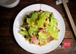 腊肉炒莴笋的做法图解12