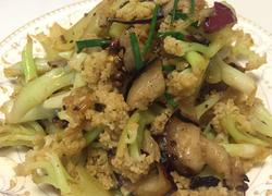 腊肉炒花菜