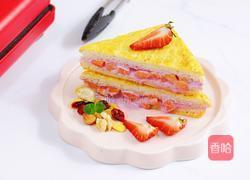 下午茶#木瓜酸奶爆浆三明治#的做法图解11