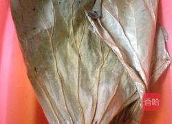 荷叶糯米蒸排骨的做法图解2