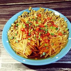 ＃蒸菜＃油泼金针菇的做法[图]