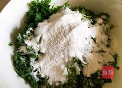 粉蒸茼蒿的做法图解2