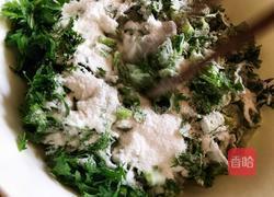 粉蒸茼蒿的做法图解4