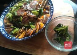 红萝卜蒸香肠的做法图解8