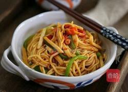 红油杏鲍菇炒面的做法图解6